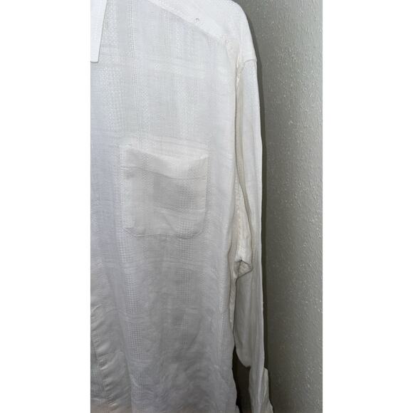 Tommy Bahama Paradise Relax Men’s Size XL 100% Linen Long Sleeve Shirt White - Picture 3 of 5